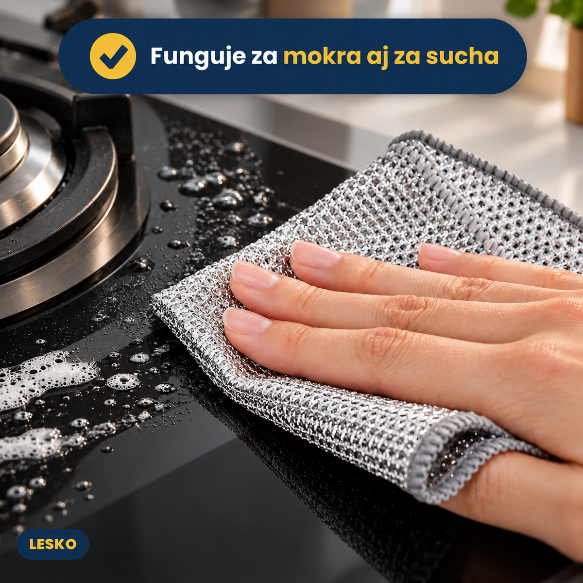 LESKO Utierka – čistí pripáleniny bez škrabancov