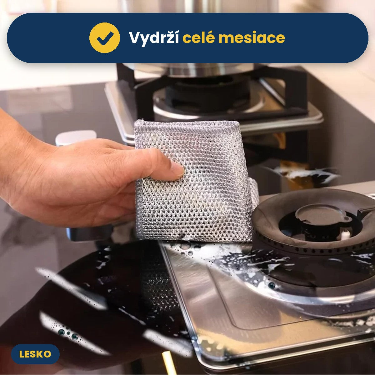 LESKO Utierka – čistí pripáleniny bez škrabancov