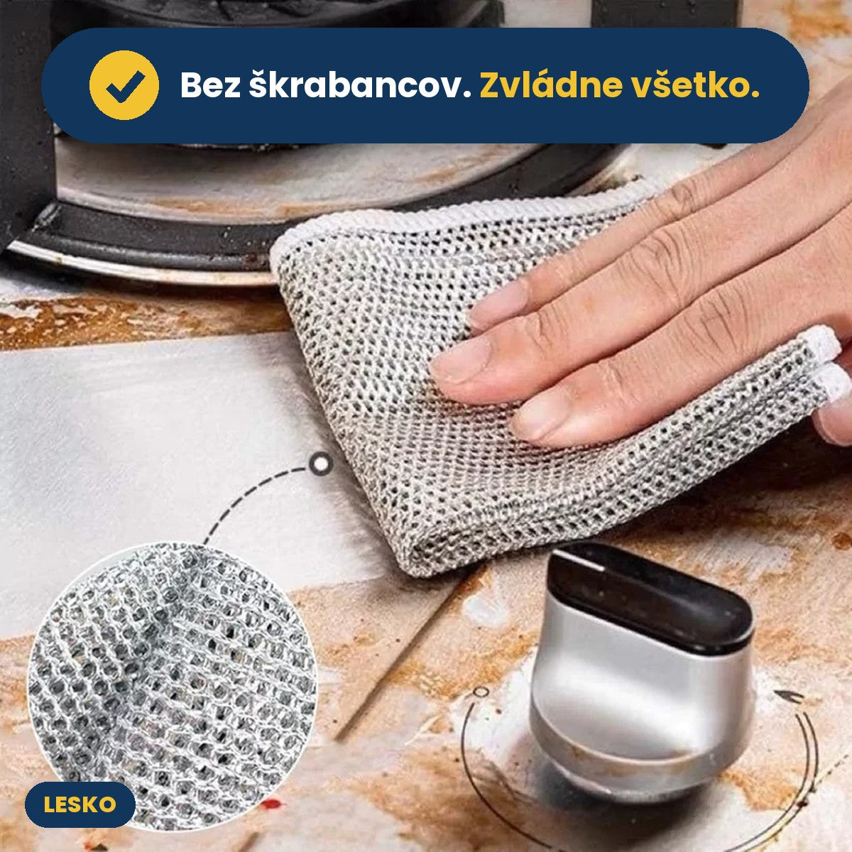 LESKO Utierka – čistí pripáleniny bez škrabancov